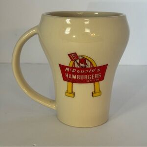 McDonald's Coca Cola Vintage Logo Cream Mug